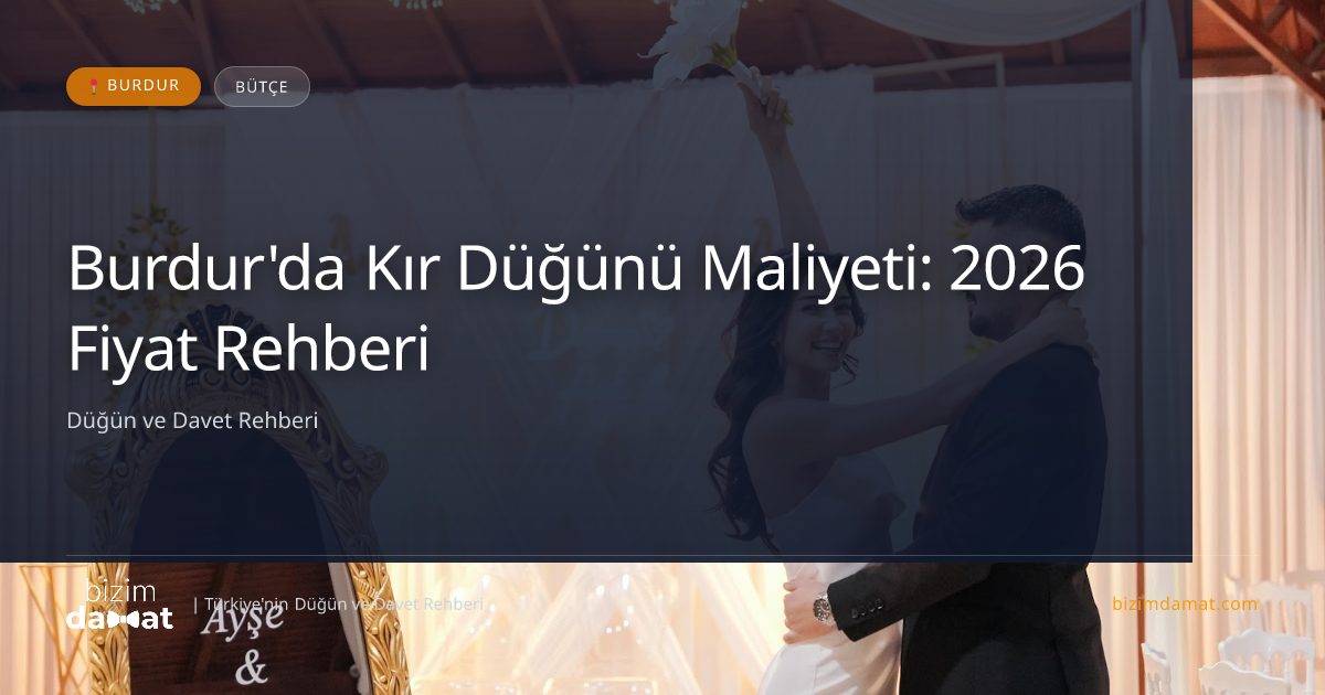 Burdur'da Kır Düğünü Maliyeti: 2026 Fiyat Rehberi — Burdur Düğün ve Kır Mekanları Rehber Görseli